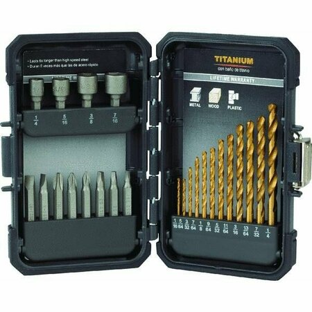 MIBRO GROUP 24-Piece Titanium Drill and Drive Set 871321DB